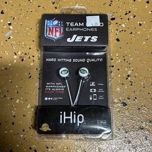 Brand New in Box New York Jets Team Logo Earphones
